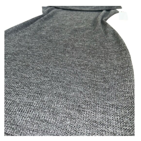 Anthropologie Sol Angeles Off Shoulder Heather Charcoal Knit Sweater Dress M - Picture 4 of 9